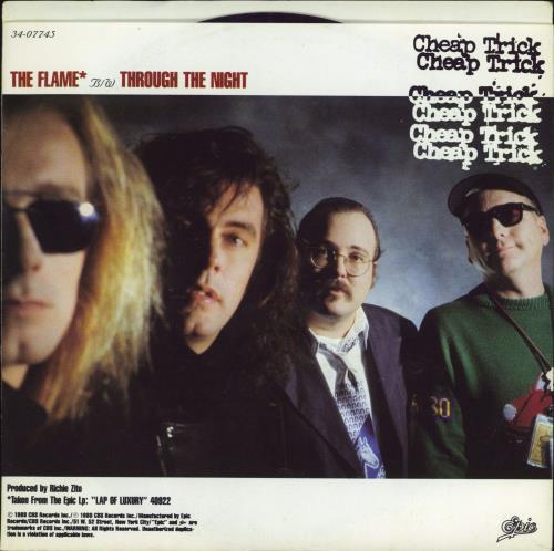 Cheap Trick The Flame 7" vinyl single (7 inch record / 45) US CHP07TH770473