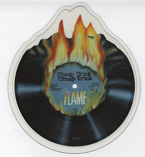 Cheap Trick The Flame shaped picture disc (picture disc vinyl record) UK CHPSHTH93946