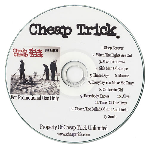Cheap Trick The Latest CD-R acetate US CHPCRTH481228