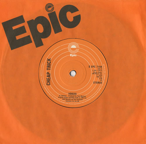 Cheap Trick Voices 7" vinyl single (7 inch record / 45) UK CHP07VO448014