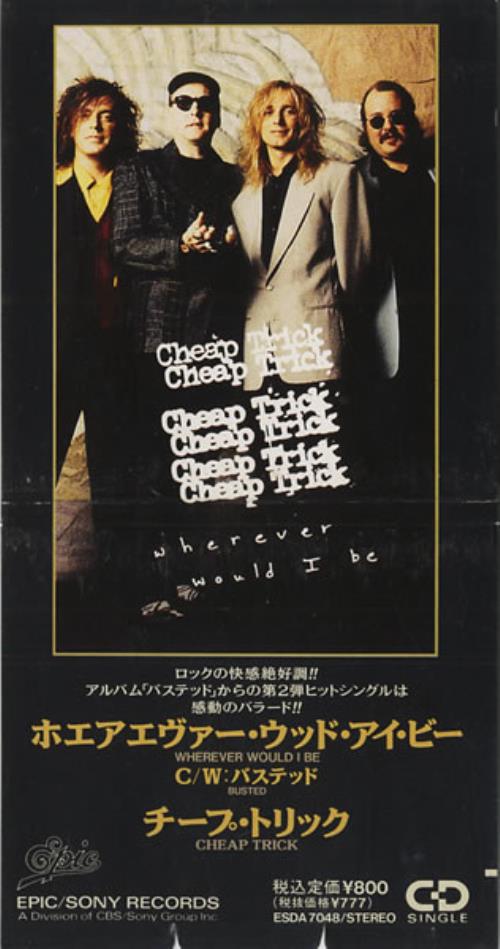 Cheap Trick Wherever Would I Be Japanese Promo 3" CD single (CD3) (447744)