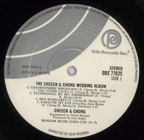 Cheech & Chong Cheech & Chong's Wedding Album vinyl LP album (LP record) UK ONGLPCH433026