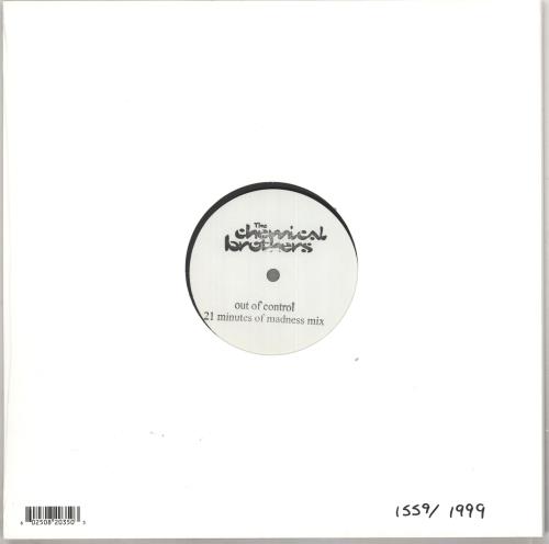 Chemical Brothers Out Of Control (21 Minutes Of Madness Mix) - Numbered + Sealed 12" vinyl single (12 inch record / Maxi-single) UK CCB12OU733822