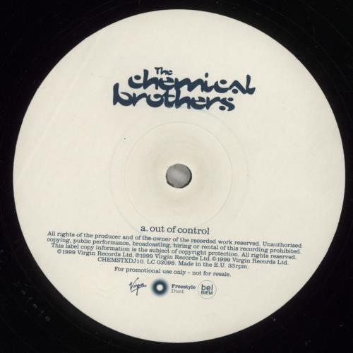 Chemical Brothers Out Of Control + Press Release 12" vinyl single (12 inch record / Maxi-single) UK CCB12OU883056