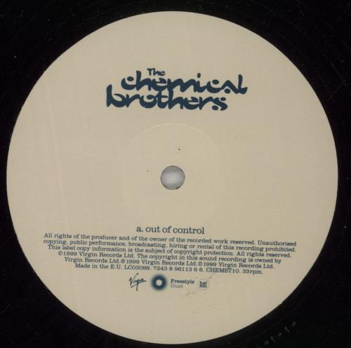 Chemical Brothers Out Of Control 12" vinyl single (12 inch record / Maxi-single) UK CCB12OU145632