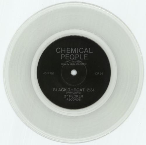 Chemical People Black Throat - Clear Vinyl 7" vinyl single (7 inch record / 45) US CK807BL871565