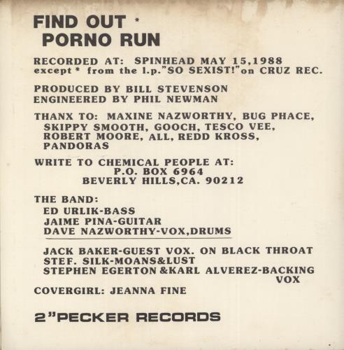 Chemical People Black Throat - Clear Vinyl 7" vinyl single (7 inch record / 45) US CK807BL871565