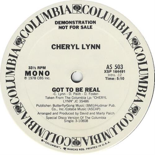 Cheryl Lynn Got To Be Real 12" vinyl single (12 inch record / Maxi-single) US LN212GO402494
