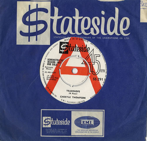 Cheryle Thompson Teardrops 7" vinyl single (7 inch record / 45) UK 5CT07TE482095