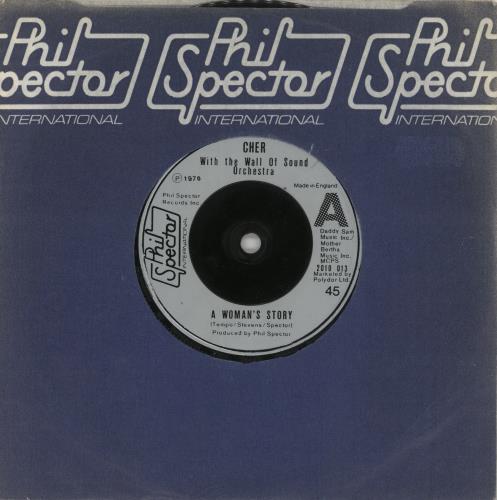 Cher A Woman's Story 7" vinyl single (7 inch record / 45) UK CHE07AW881256