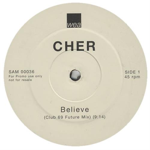 Cher Believe - Promo 12" vinyl single (12 inch record / Maxi-single) UK CHE12BE124243