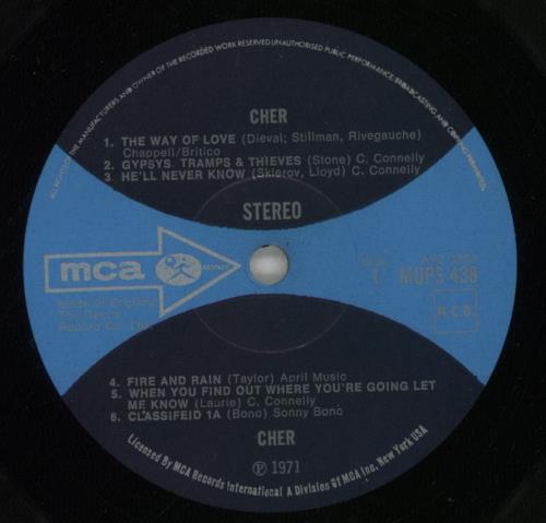 Cher Cher vinyl LP album (LP record) UK CHELPCH362853