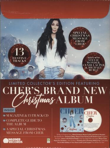 Cher Christmas + Magazine CD album (CDLP) UK CHECDCH856170
