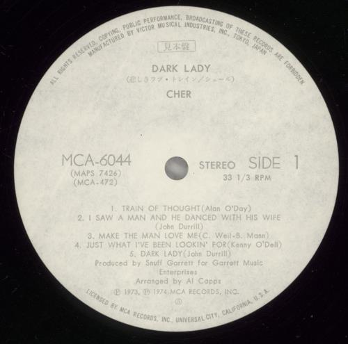 Cher Dark Lady vinyl LP album (LP record) Japanese CHELPDA424111
