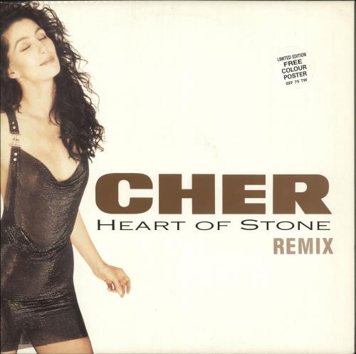 Cher Heart Of Stone + Poster 12" vinyl single (12 inch record / Maxi-single) UK CHE12HE09448