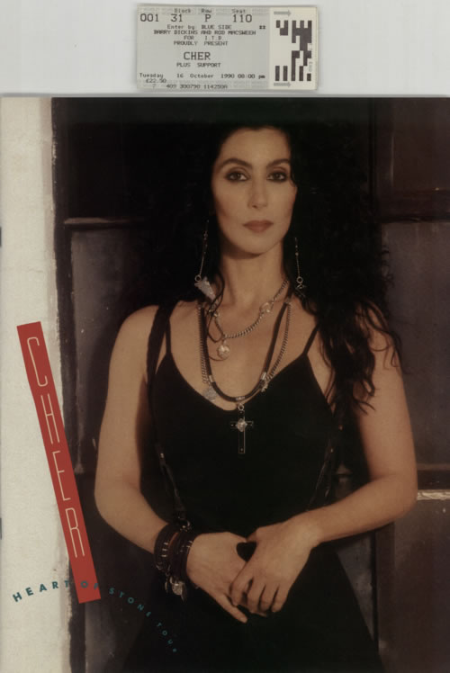 Cher Heart Of Stone Tour Programme + Ticket Stub tour programme UK CHETRHE596775