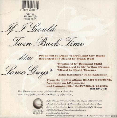 Cher If I Could Turn Back Time 7" vinyl single (7 inch record / 45) German CHE07IF172856