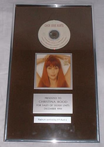 Cher Love Hurts award disc Austrian CHEAWLO203040