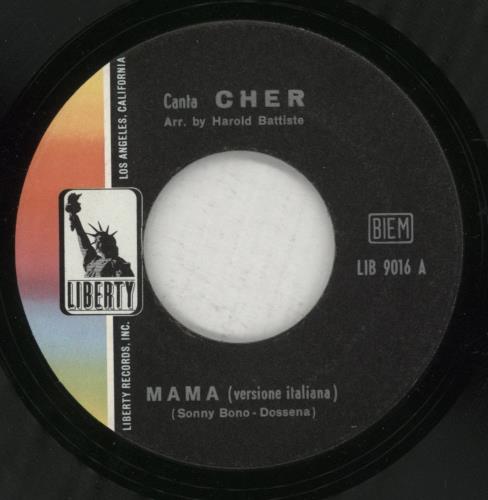 Cher Mama (In Italiano) 7" vinyl single (7 inch record / 45) Italian CHE07MA881240