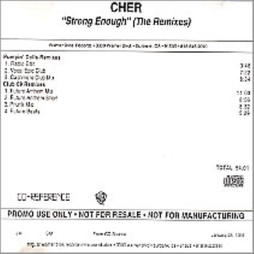Cher Strong Enough CD-R acetate US CHECRST256103