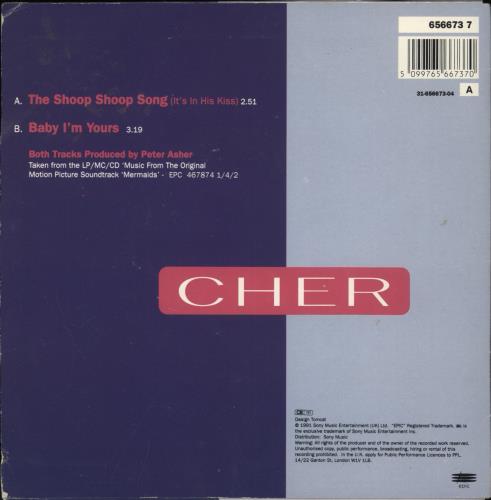 Cher The Shoop Shoop Song (It's In His Kiss) 7" vinyl single (7 inch record / 45) Dutch CHE07TH640078