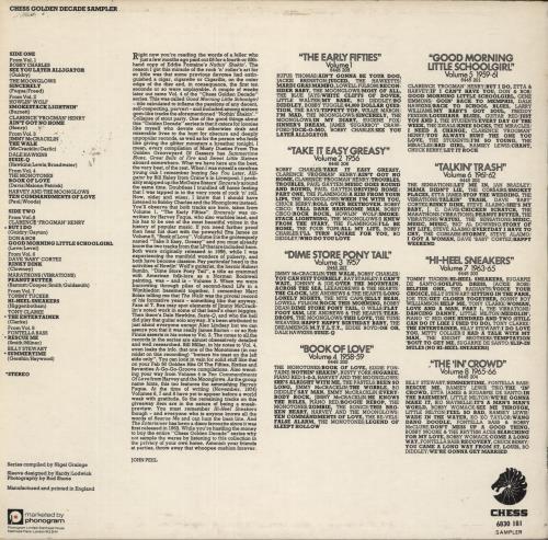 Chess Records Chess Golden Decade - Sticker vinyl LP album (LP record) UK EKGLPCH295504