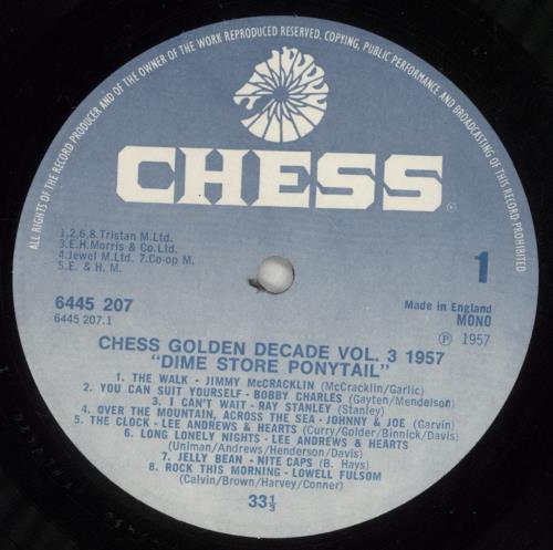 Chess Records Chess Golden Decade Volume 3 1957 vinyl LP album (LP record) UK EKGLPCH698998