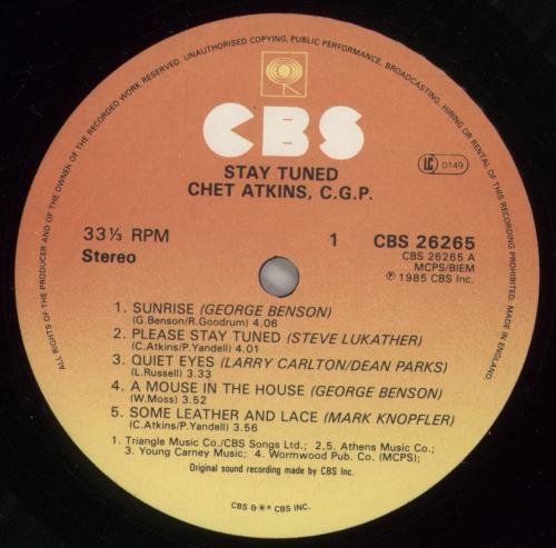 Chet Atkins Stay Tuned vinyl LP album (LP record) UK CA7LPST314215
