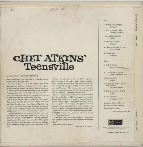 Chet Atkins Teensville vinyl LP album (LP record) UK CA7LPTE750018
