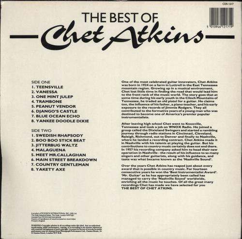 Chet Atkins The Best Of Chet Atkins vinyl LP album (LP record) UK CA7LPTH770447