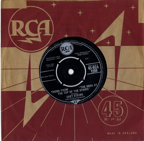 Chet Atkins Theme From 'The Dark At The Top Of The Stairs' 7" vinyl single (7 inch record / 45) UK CA707TH615237