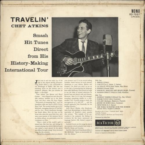 Chet Atkins Travelin' vinyl LP album (LP record) UK CA7LPTR301079