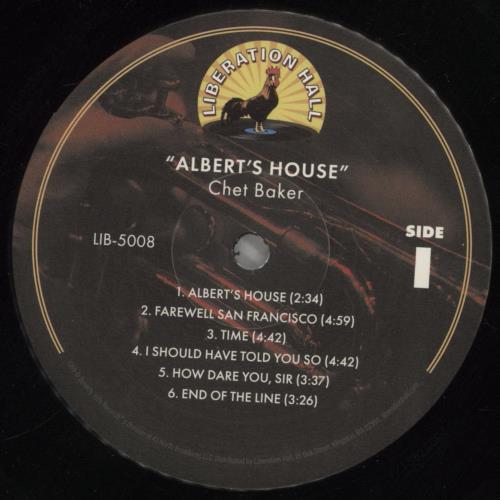 Chet Baker Albert's House - RSD 2021 vinyl LP album (LP record) US 6CBLPAL859426