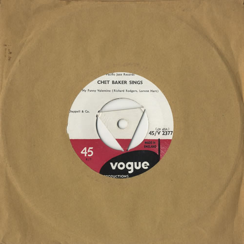 Chet Baker Chet Baker Sings EP 7" vinyl single (7 inch record / 45) UK 6CB07CH512969