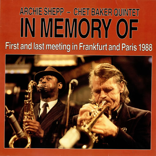 Chet Baker In Memory Of vinyl LP album (LP record) German 6CBLPIN468768