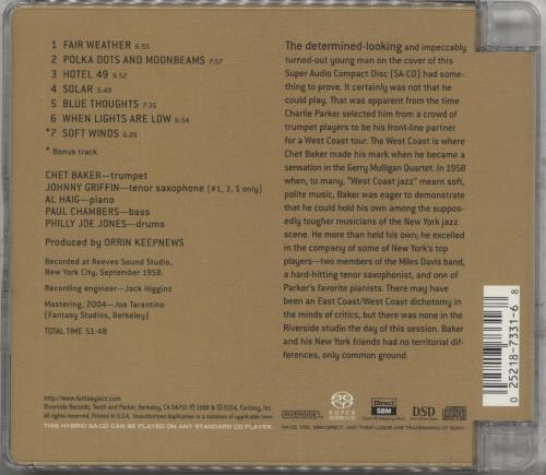 Chet Baker In New York super audio CD SACD US 6CBSAIN889964