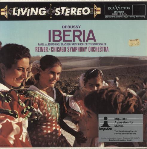 Chicago Symphony Orchestra Iberia / Alborado Del Gracioso / Valses Nobles Et Sentimentales vinyl LP album (LP record) US E51LPIB875840