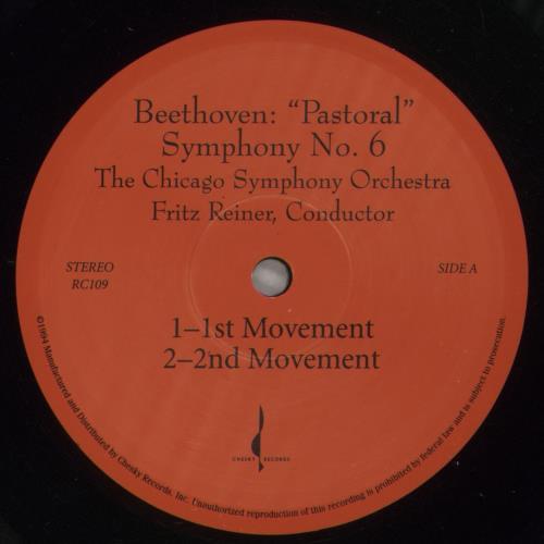 Chicago Symphony Orchestra Pastoral Symphony - 180g vinyl LP album (LP record) US E51LPPA880743