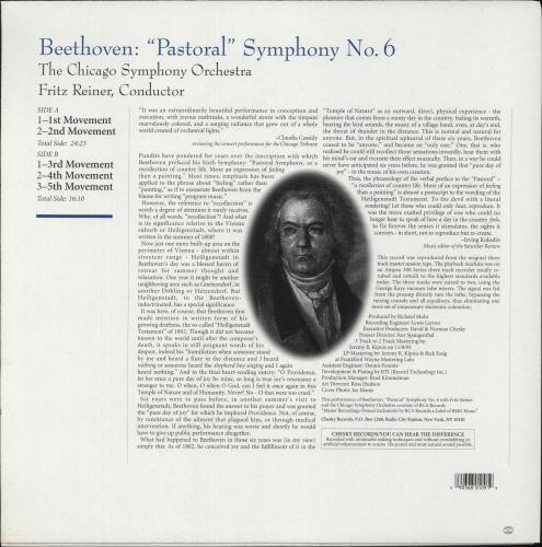 Chicago Symphony Orchestra Pastoral Symphony - 180g vinyl LP album (LP record) US E51LPPA880743