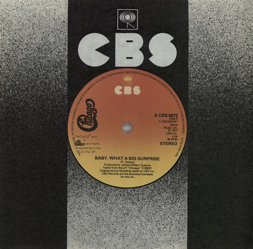 Chicago Baby, What A Big Surprise 7" vinyl single (7 inch record / 45) UK CCG07BA573573