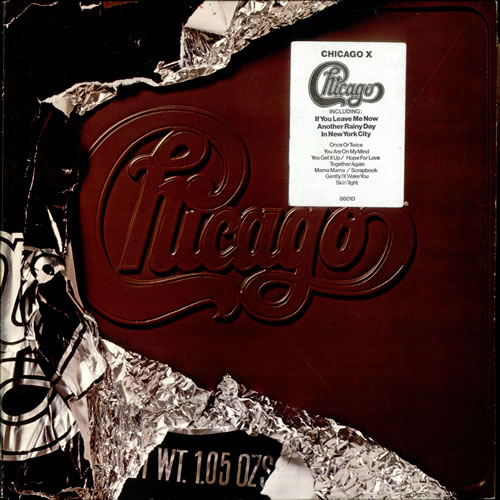 Chicago Chicago X - White Hype Sticker vinyl LP album (LP record) UK CCGLPCH517160