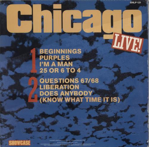 Chicago Live! vinyl LP album (LP record) UK CCGLPLI576698