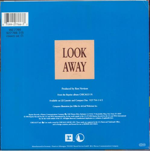 Chicago Look Away 7" vinyl single (7 inch record / 45) German CCG07LO808255