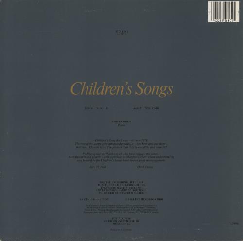 Chick Corea Children's Songs vinyl LP album (LP record) German CKCLPCH686466