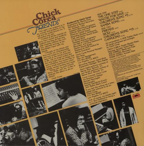 Chick Corea Friends vinyl LP album (LP record) US CKCLPFR750290