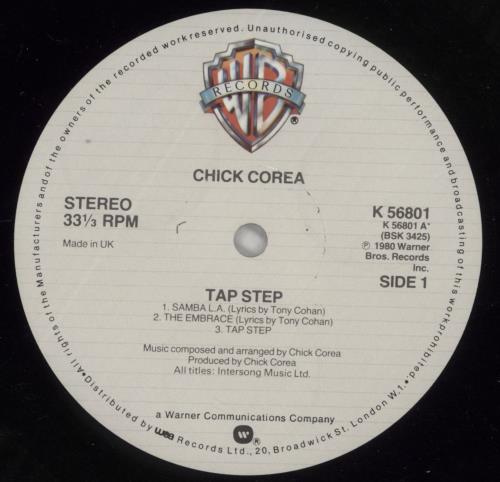 Chick Corea Tap Step vinyl LP album (LP record) UK CKCLPTA313948