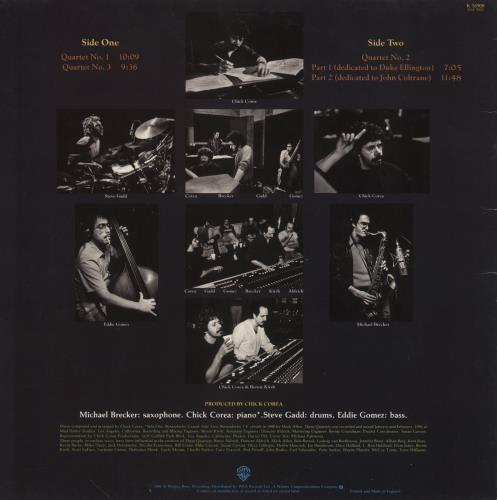Chick Corea Three Quartets vinyl LP album (LP record) UK CKCLPTH304529