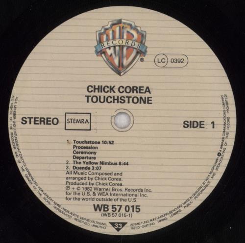 Chick Corea Touchstone vinyl LP album (LP record) German CKCLPTO313949