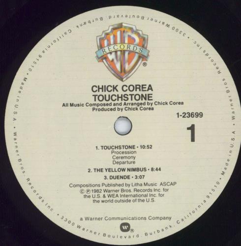 Chick Corea Touchstone vinyl LP album (LP record) US CKCLPTO821846