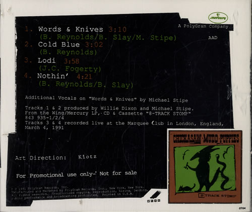 Chickasaw Mudd Puppies Words & Knives CD single (CD5 / 5") US C5JC5WO478264